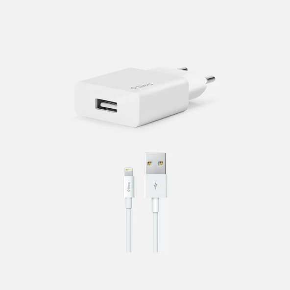 TTEC 2SCS20CB SmartCharger 2.1A Seyahat Şarj Cihazı+ USB-A - USB-C Kablo Beyaz