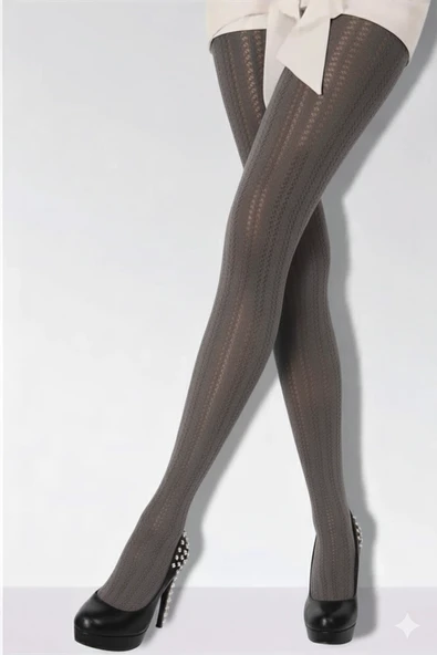 Daymod Martina Kadın File Desenli Külotlu Çorap - Resim 5