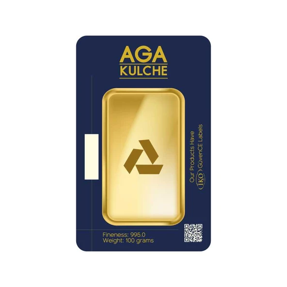 AgaKulche 100 gr 995 24 Ayar Külçe Altın - 2