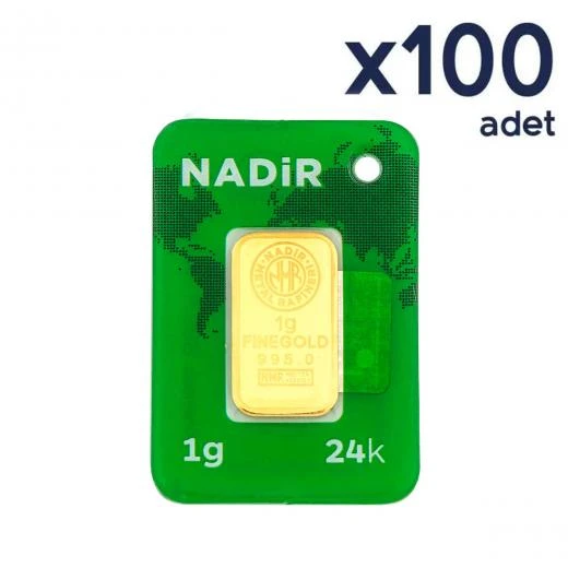 AgaKulche 24 Ayar 100 Adet Nadir 1 gr Altın - Resim 2