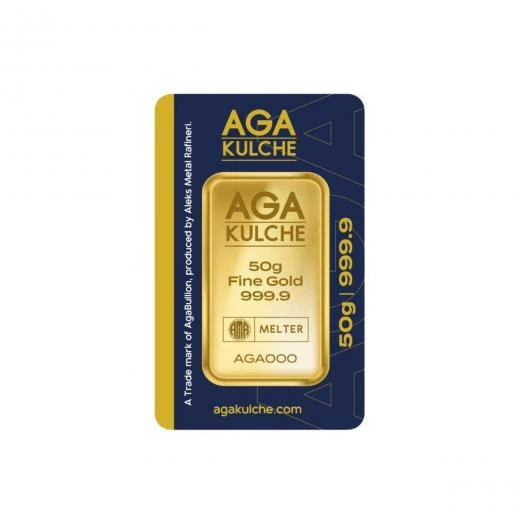 AgaKulche 50 gr 24 Ayar 999.9  Külçe Altın