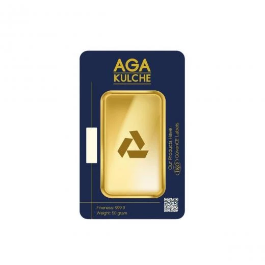 AgaKulche 50 gr 24 Ayar 999.9  Külçe Altın - Resim 2