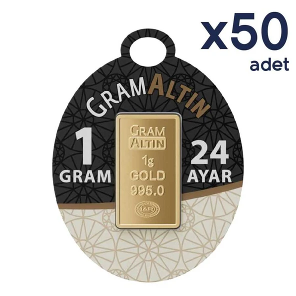AgaKulche 24 Ayar 50 Adet İAR 1 gr Altın