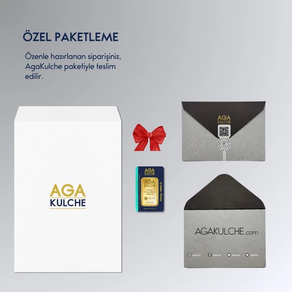AgaKulche 100 gr 995 24 Ayar Külçe Altın - 3