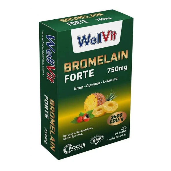 WellVit Bromelain Forte 30 Tablet ürün görseli