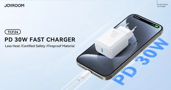 Joyroom TCF24 Akım Korumalı 30W Pd Type-C Şarj Adaptörlü Ve Type-C Şarj Kablosu - 5