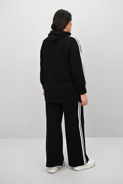 Kadın Büyük Beden Uzun Kollu Kalp Aksesuar Detaylı Eşofman Takımı 8169-25 - 6