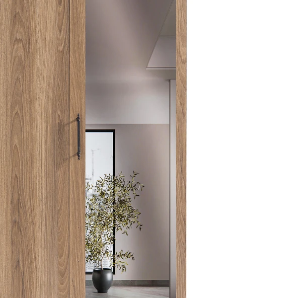 Dolap, Blesk 3 Kapaklı Aynaı Çekmeceli Ceviz Dolap Gardırop - 3