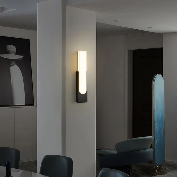 2 Adet 10 Watt, 3200 Kelvin Dekoratif Led Aplik İç ve Dış Mekan Aydınlatma Armatürü Led Duvar Apliği - 6