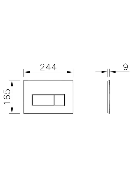 VitrA Root Square 740-2300 Kumanda Paneli, Parlak Beyaz - 5