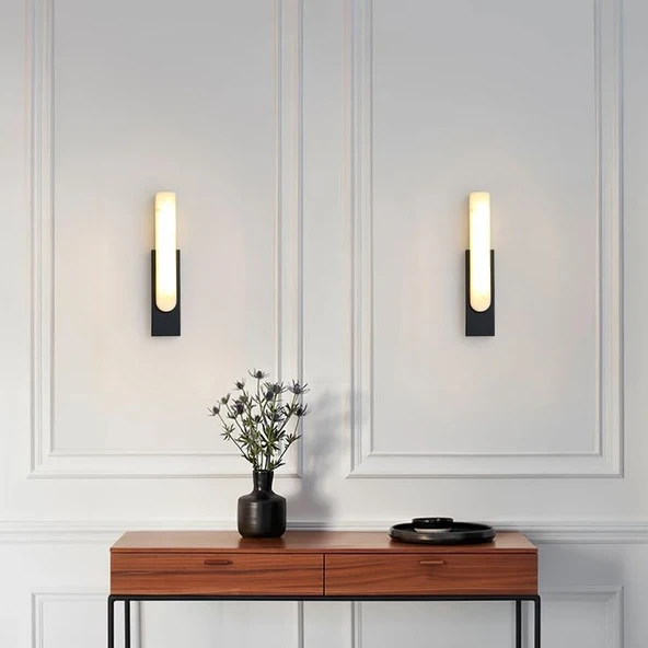 2 Adet 10 Watt, 3200 Kelvin Dekoratif Led Aplik İç ve Dış Mekan Aydınlatma Armatürü Led Duvar Apliği - 5