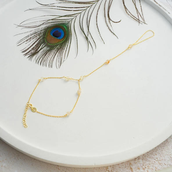 925 ayar gümüş örme sitrin doğal taş şahmeran - 3