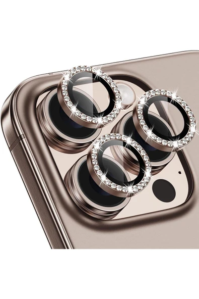 Joyroom İphone 16 Pro Max & 16 Pro Uyumlu Taşlı Kamera Koruyucu Premium Görünüm ve Kalite Netliği Korur - Resim 4