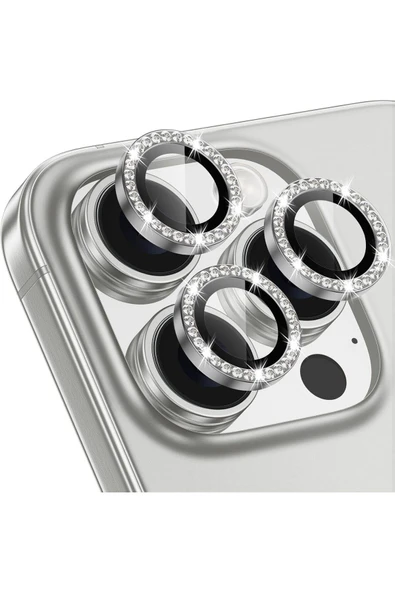 Joyroom İphone 16 Pro Max & 16 Pro Uyumlu Taşlı Kamera Koruyucu Premium Görünüm ve Kalite Netliği Korur - Resim 3