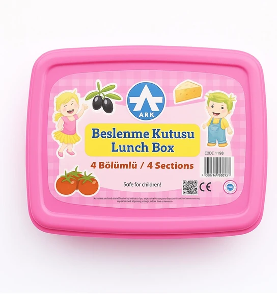 Ark Kilitli 4 Bölmeli Beslenme Kutusu Kod:1398 - Resim 12