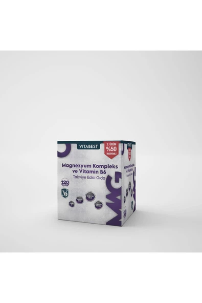 Vitabest Magnezyum Kompleks ve Vitamin B6 60 Tablet - İkincisi %50 İndirimli - 2