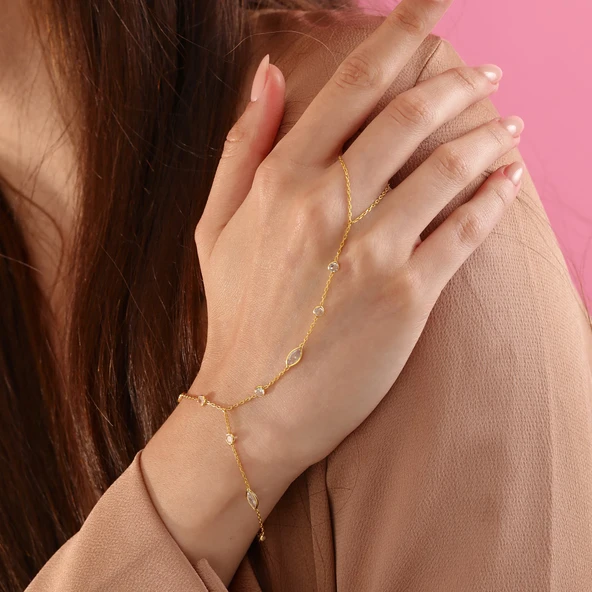 925 ayar gümüş mekik ve yuvarlak zirkon taşlı şahmeran - 4