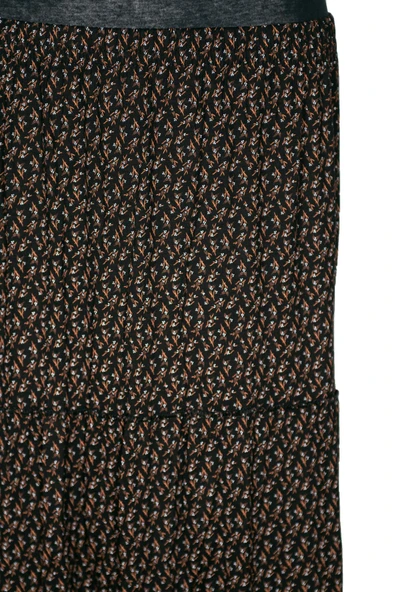 Hesna Kadın Nursel Lastikli 3 Kat Astarsız Siyah Penye Etek D32 - Resim 2