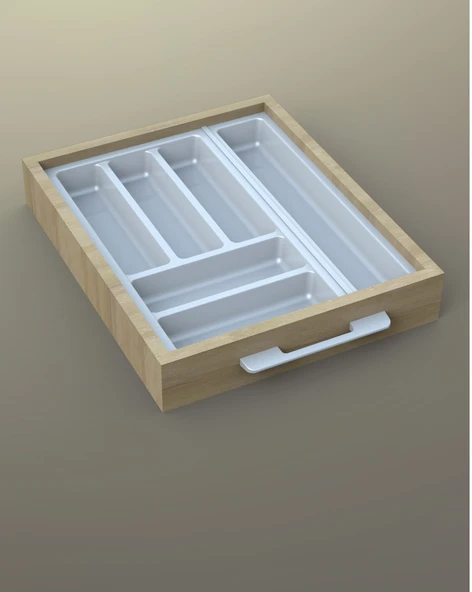 Mutfak Çekmece Içi Kaşıklık 39Cm X 48Cm Yanlar Ve Boydan 4Cm Kesilebilir, Beyaz - 2