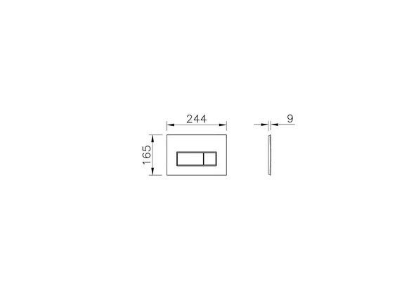 VitrA Root Square 740-2395 Kumanda Paneli, Fırçalı nikel - 5