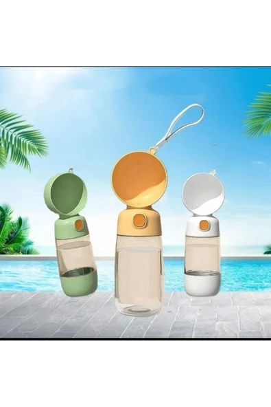 Evcil Hayvan 400 180 ml Su Ve Mama Hazneli Taşınabilir Seyahat Suluğu - Resim 2