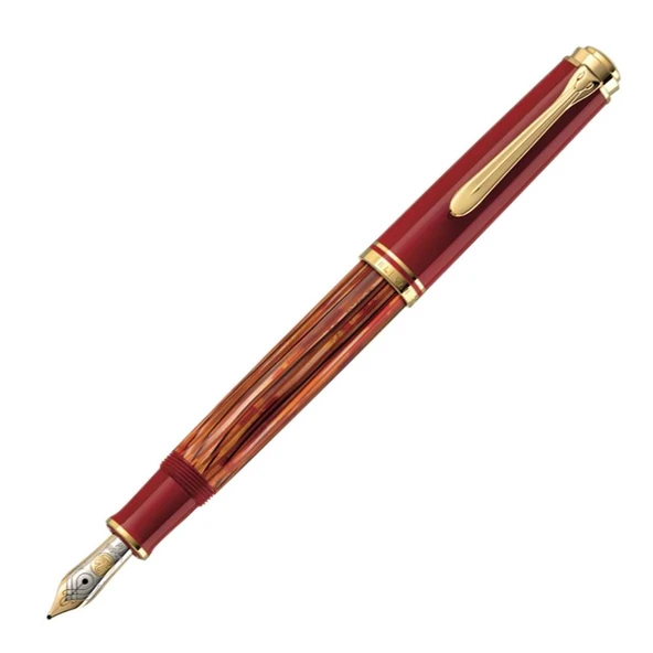Pelikan Souveran M600 Dolma Kalem Tortoiseshell-Red EF Uç - 4
