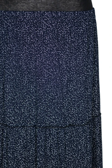 Hesna Kadın Nursel Lastikli 3 Kat Astarsız Lacivert Penye Etek D38 - 2