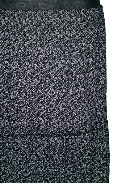 Hesna Kadın Nursel Lastikli 3 Kat Astarsız Siyah Penye Etek D35 - 2