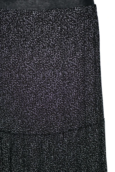 Hesna Kadın Nursel Lastikli 3 Kat Astarsız Siyah Penye Etek D37 - 2