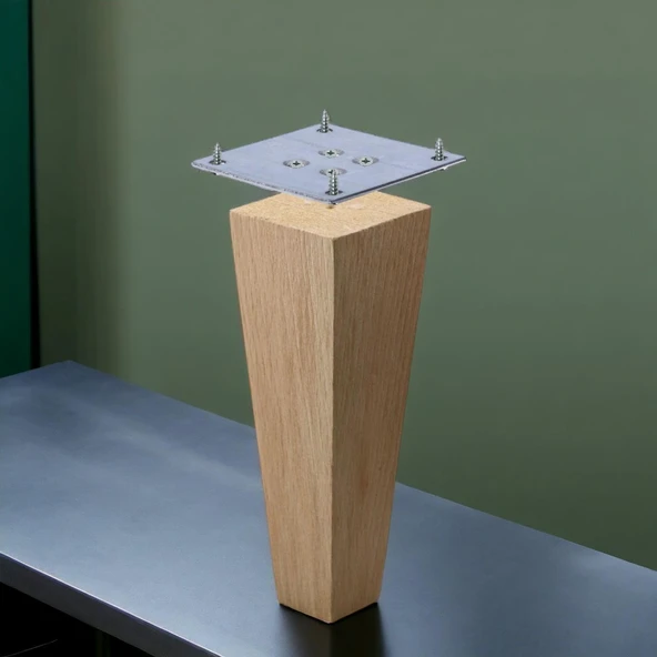 Ahşap Ayak Kare Bağlantı Aparatı Dahil Mobilya Koltuk Kanepe Sehpa Masa Ayağı  4 Adet 15 cm Ayakları - Resim 4