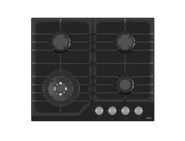 Ferre Flowart NT Asimetrik Seriisi 3'lü Siyah Ankastre Set ( QBL62CS-NT025-D080 ) - 3