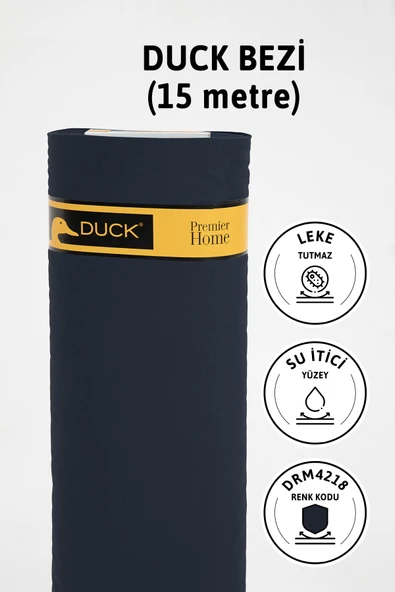 Premier Metrelik Duck Keten Kumaş Su İtici Bez 15 Metre DRM4218 - Lacivert