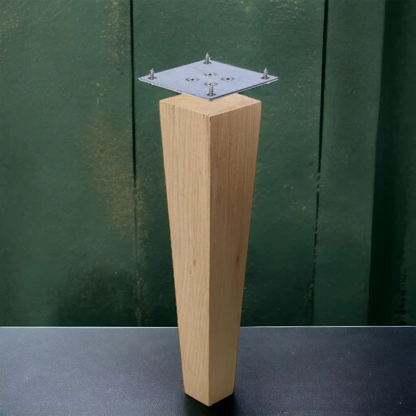 Ahşap Ayak Kare Bağlantı Aparatı Dahil Mobilya Koltuk Kanepe Sehpa Masa Ayağı Ayakları Boyasız 25 cm - Resim 5