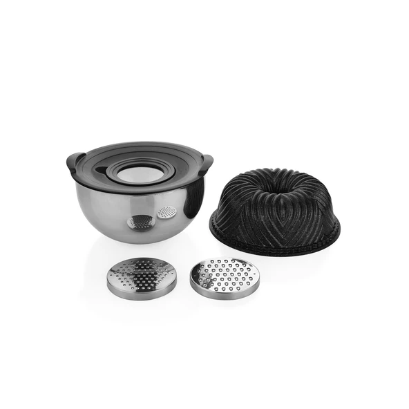 Schafer Cakehaus Kek Kalıbı+Hazırlık Seti 6 Parça-Siyah - 3