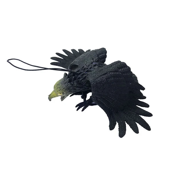 Siyah Renk Yumuşak Plastik Şaka Kartal Yarasa Anahtarlık Şaka Malzemesi - 2