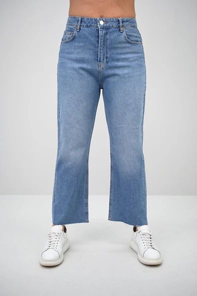 Kadın Büyük Beden Yüksek Bel Mom Jean 4418-25 DPL-968 - 9