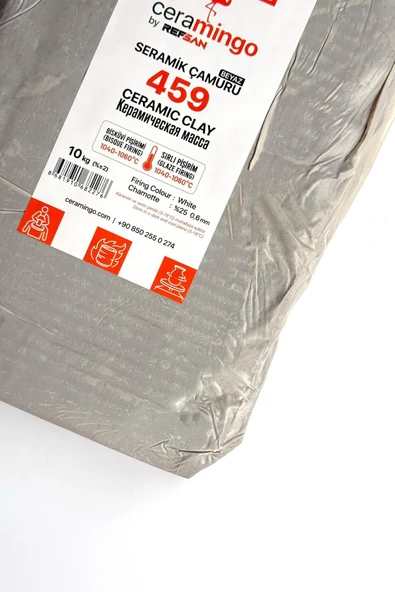 459 Şamotlu Beyaz Seramik Çamur Vakumlu 10 kg - Resim 2