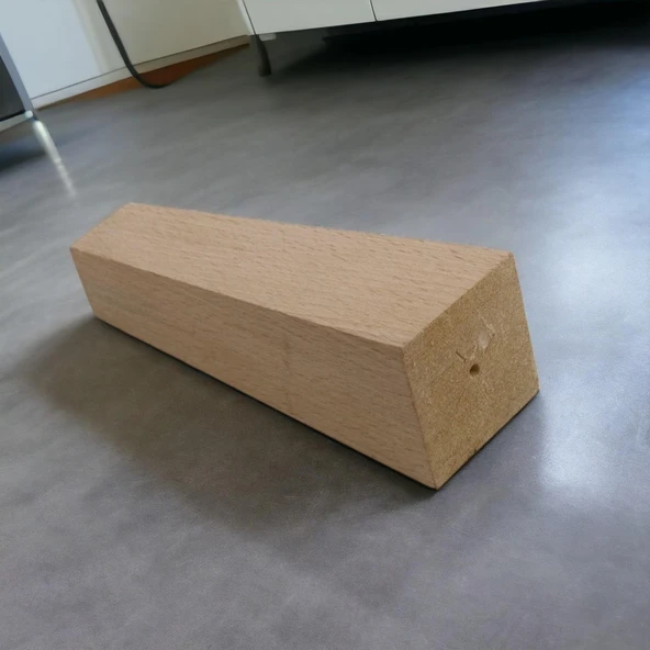 Ahşap Ayak Kare Bağlantı Aparatı Dahil Mobilya Koltuk Kanepe Sehpa Masa Ayağı Ayakları Boyasız 25 cm - Resim 4