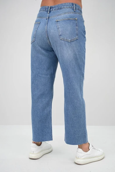 Kadın Büyük Beden Yüksek Bel Mom Jean 4418-25 DPL-968 - 11
