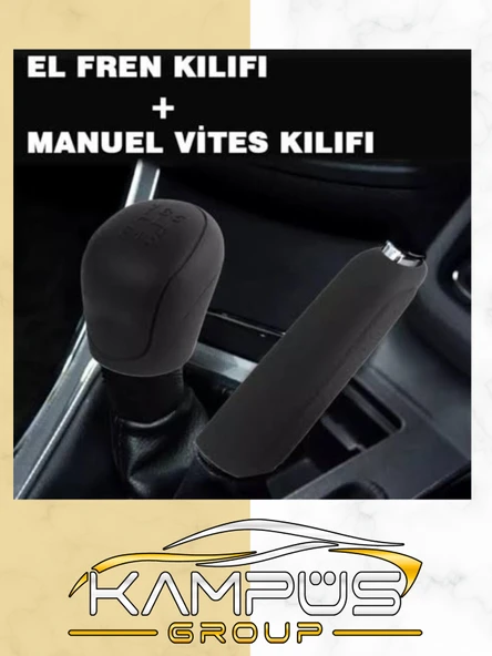 Oto Araç Siyah Silikon El Freni Ve Manuel Vites Topuzu Kılıfı Seti-2parça