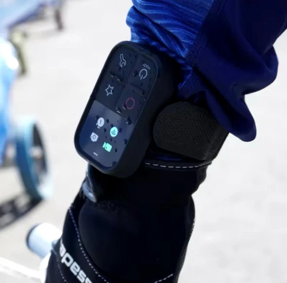 GoPro Hero için kablosuz Akıllı Uzaktan Kumanda 12/11/10/9/8/Max LED Renkli Ekran Pil 50 M Kontrol Bilek Kayışı USB kabl - 3