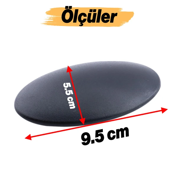 Damla Kulp 64 mm - (6.4 cm) Siyah Çekmece Mutfak Mobilya Dolabı Dolap Kulpu Kulbu  Plastik Kulpları - 5