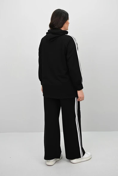 Kadın Büyük Beden Uzun Kollu Kalp Aksesuar Detaylı Eşofman Takımı 8169-25 - 5