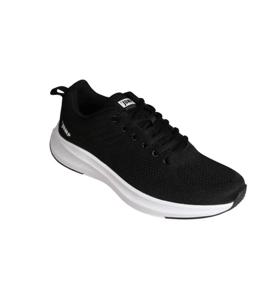 JUMP Erkek Siyah Gri Çift Örgü Fileli Memory Rahat Kalın Taban Yürüyüş Sneacer Spor Ayakkabı - Resim 7