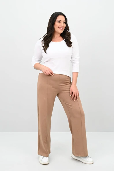 Kadın Büyük Beden Çima Detaylı Tayt Pantolon 6322-25 - 8