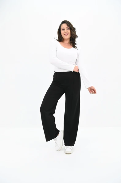 Kadın Büyük Beden Çima Detaylı Tayt Pantolon 6322-25 - 5