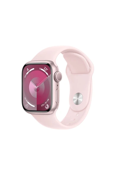 Apple Watch Series 9 41mm Pembe Alüminyum Kasa ve Spor Kordon (MR943TU/A) (Apple Türkiye Garantili)