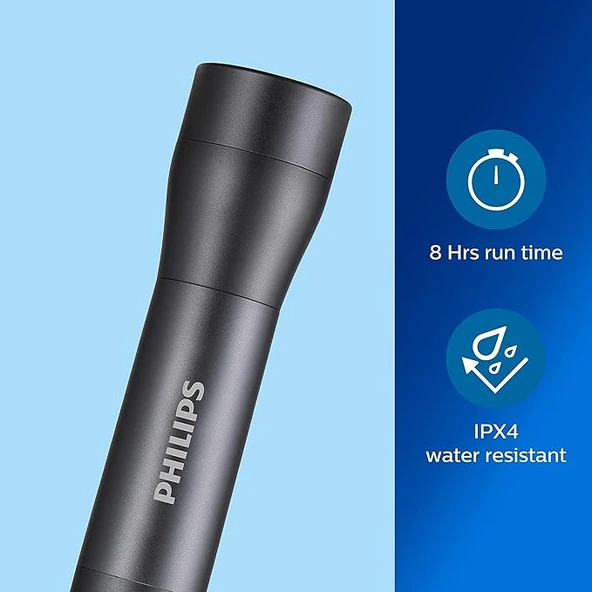 Philips SFL4000T/10 El Feneri - 3 AAA Pilli LED El Feneri - 120 Lümen - Siyah [Enerji Sınıfı A+] - 2