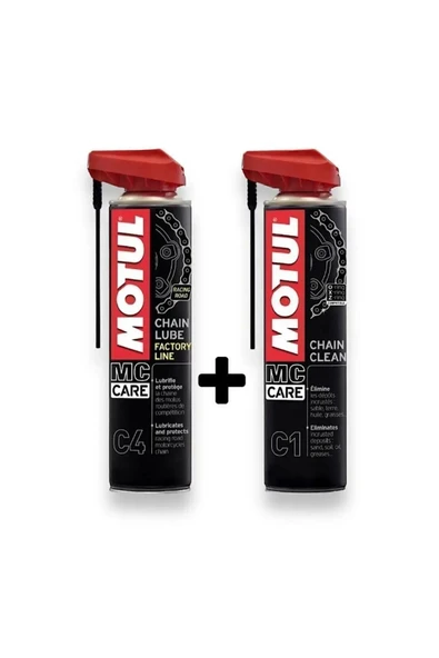 Motul C1 Zincir Temizleme Ve C4 Zincir Yağı Seti