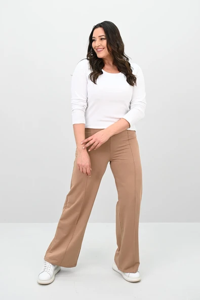 Kadın Büyük Beden Çima Detaylı Tayt Pantolon 6322-25 - 9